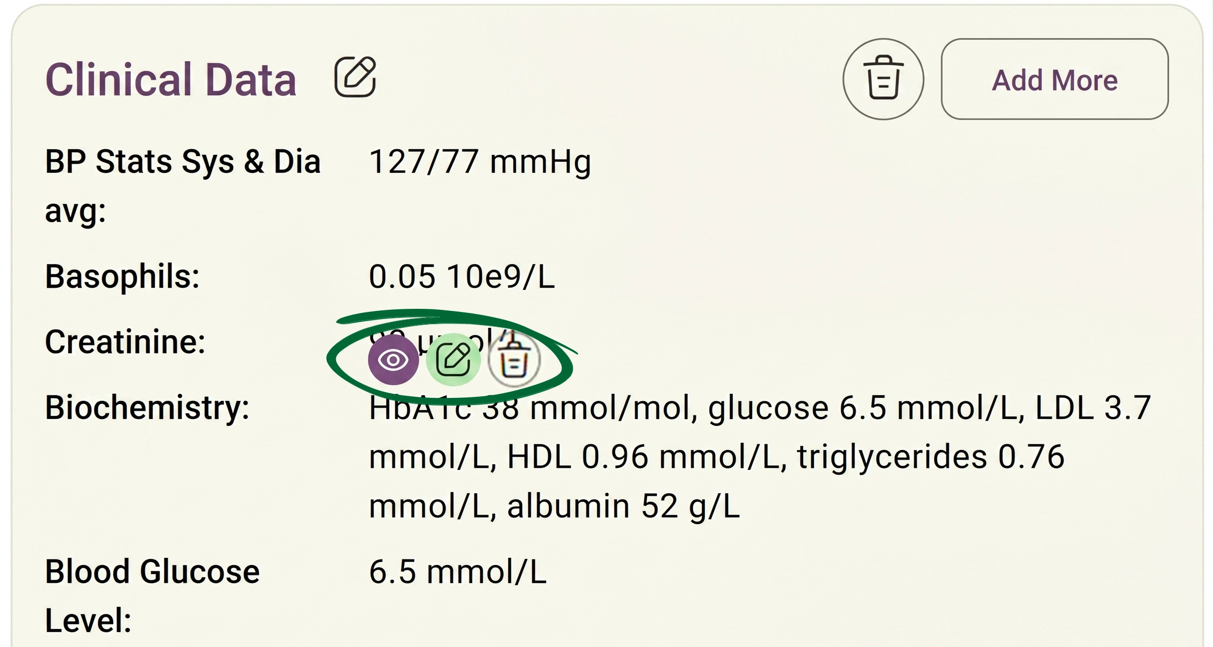 Modify Existing Records screenshot